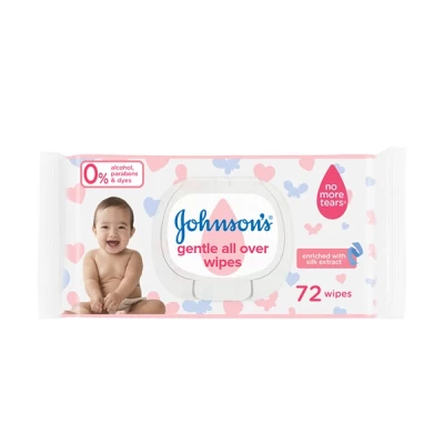 Johnson Gentle All Over Wipes 72 Pcs