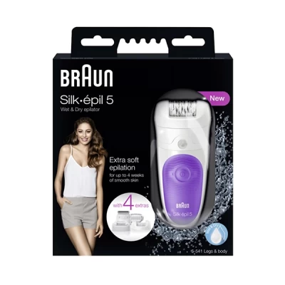 Braun Silk Epil 5 Wet & Dry Epilator Wuth 4 Extras