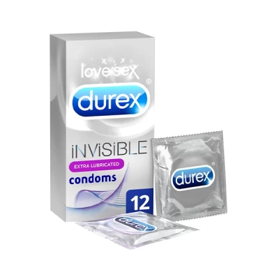 Durex Invisivale Thin Extra Lubricant 12 Condom