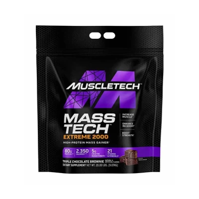 Muscletech Masstech Extreme 2000 Triple Chocolate Brownie 20 Lbs