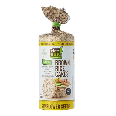 Rice Up Whole Grain 120gm Rice Cakes W/sunflower Seeds