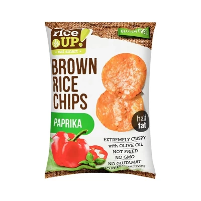 Rice Up Whole Grain 60gm Rice Chips Paprika