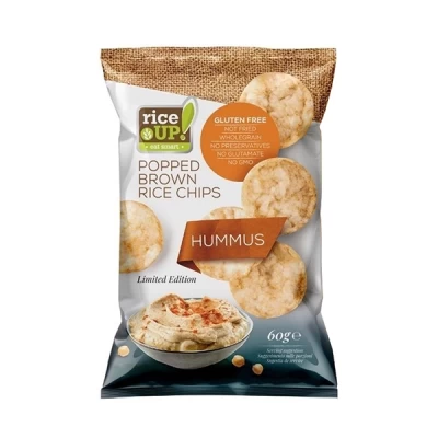 Rice Up Whole Grain 60gm Rice Chips Hummus
