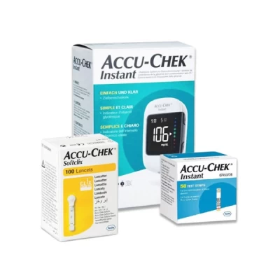 Accu Chek Instant Machine + 50 Strips +100 Lancets