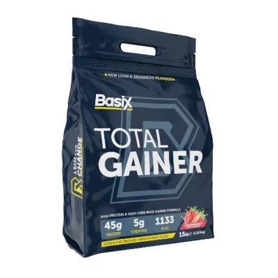 basix total gainer strawberry 15 lbs