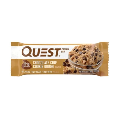 quest protein bar choco chip cookie dough 60 g