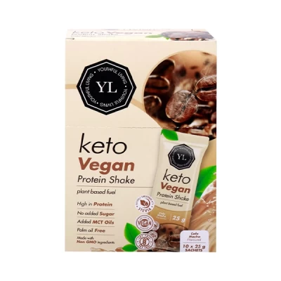 Youthful Living Keto Vegan Protein Shake Cafe Mocca 625g