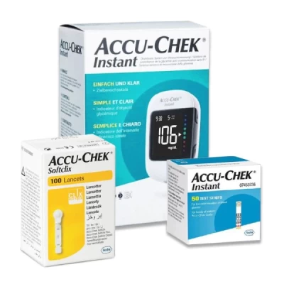 Accu Chek Instant Machine + 50 Strips +100 Lancets