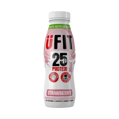 Ufit Strawberry Flavour High Protein Milkshake 25g Protein 330ml