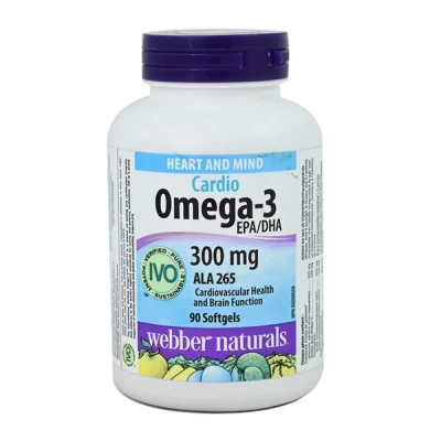 Webber Naturals Cardio Omega 3  300 Mg  90 Softgels