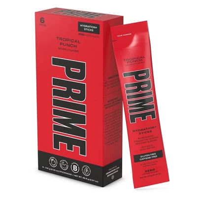 Prime Tropical Punch Hydration Sticks 6 Pcs