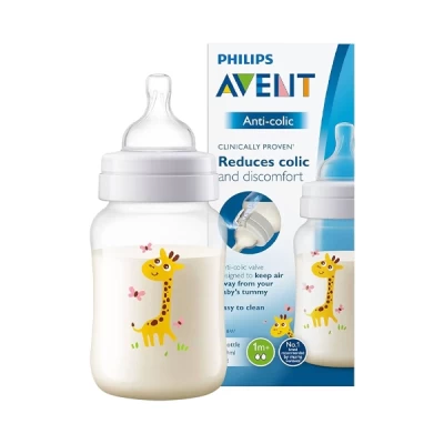 Avent Anti Colic Bottle Giraffe 260 Ml 1+m