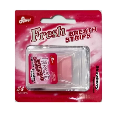 Fuwei Fresh Breath Strips Strawberry 24 Pcs