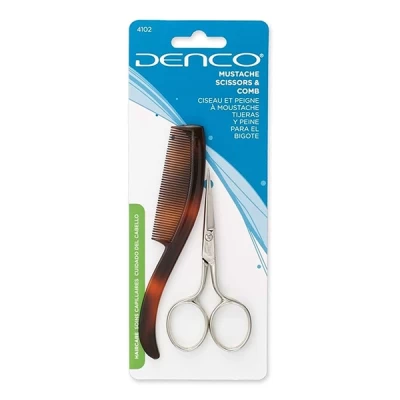 Denco Mustache Scissors & Comb 4102