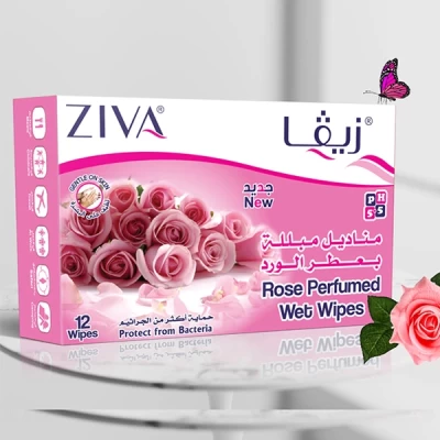 Ziva Refreshing Wipes 12 Sachet-rose
