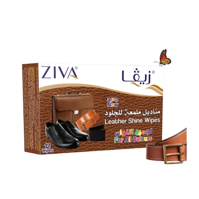 Ziva Leather Shine Wipes 12 Sachets