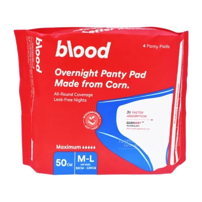 Blood Overnight Panty Pad 4 Panty Pads M/l