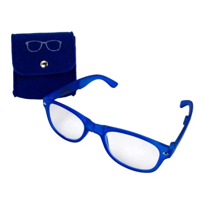 Medical Reading Glass Power +2.5 Mag Round Blue