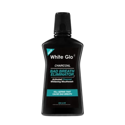 White Glo Charcoal Bad Breath Eliminator Mouthwash 500 Ml