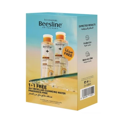 beesline 3 in 1 micellar water fragrance free 400+free cotton pads