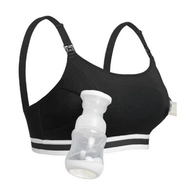Momcozy Adjustable Breast Pump Bra (xl) Black