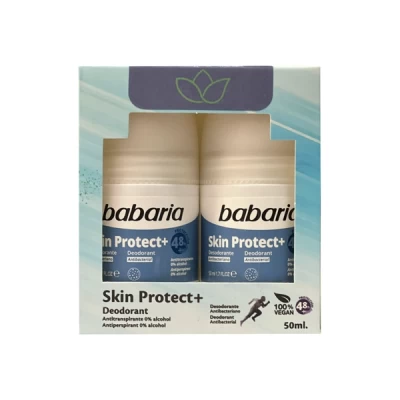Babaria Deodorant Roll On Skin Protect +50  48 Hr 50ml* 2 Pcs