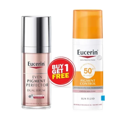 eucerin even pigment dual serum + pigment control sun fluid (offer pack )