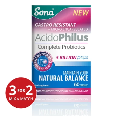 sona acidophilus complete probiotics 60 cap