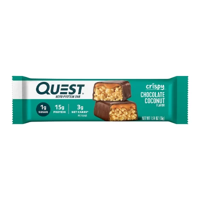 quest hero protein bar crispy chocolate coconut  55 g