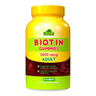 alfa biotin 5000 mcg adult 60 gummies