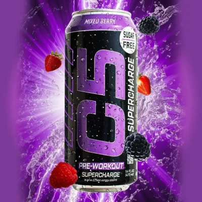 C5 PRE-WORKOUT SUPERCHARGE 473ML MIXED BERRY sugar free