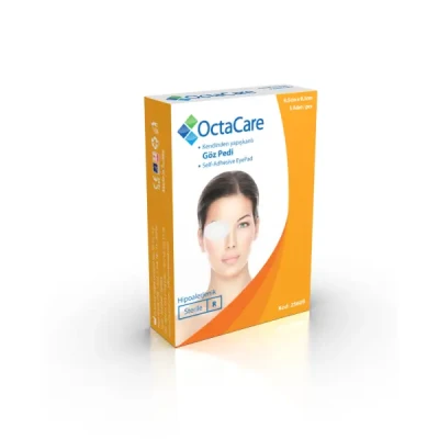 Octacare sterile eye pad 6.5cmx9.5cm 5's